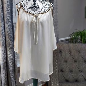 White Shear Lined Blouse